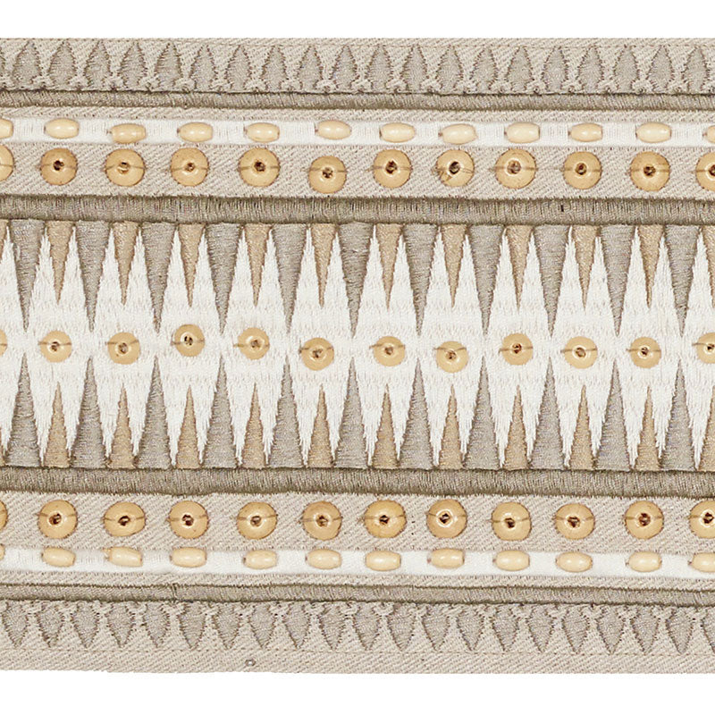 Schumacher Tahiti Tape SEA OYSTER Trim | Atlanta Fabrics