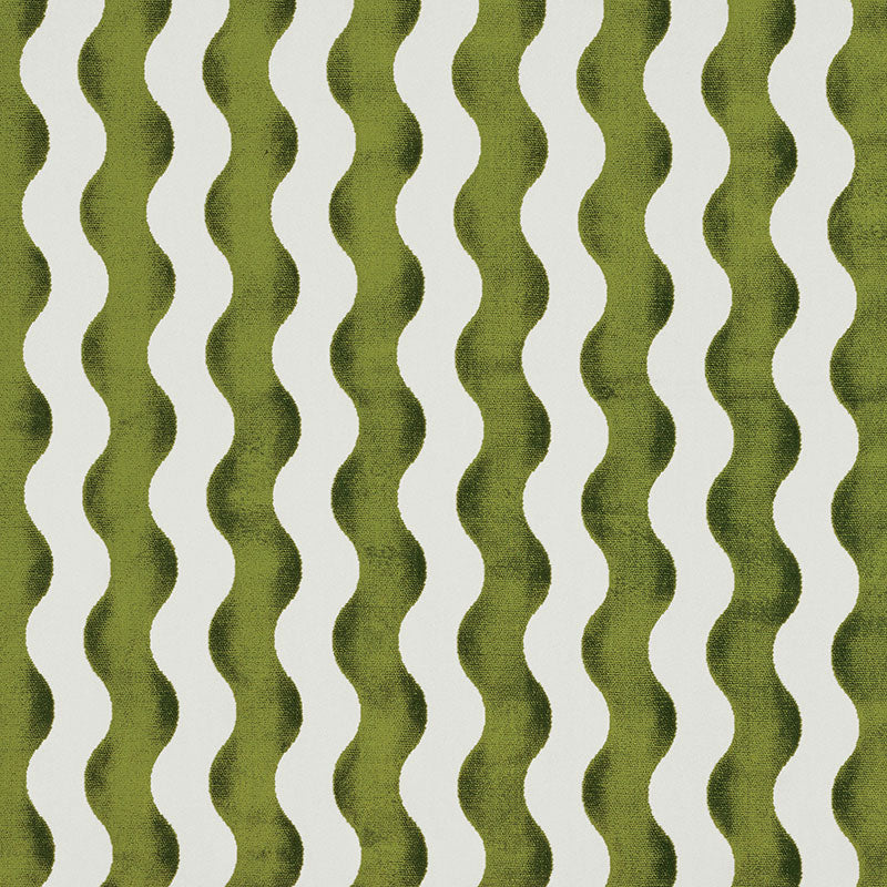 Schumacher THE WAVE VELVET LETTUCE Fabric | Atlanta Fabrics