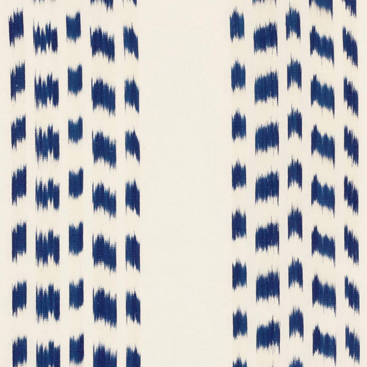 SCHUMACHER IZMIR IKAT STRIPE INDIGO FABRIC | Atlanta Fabrics