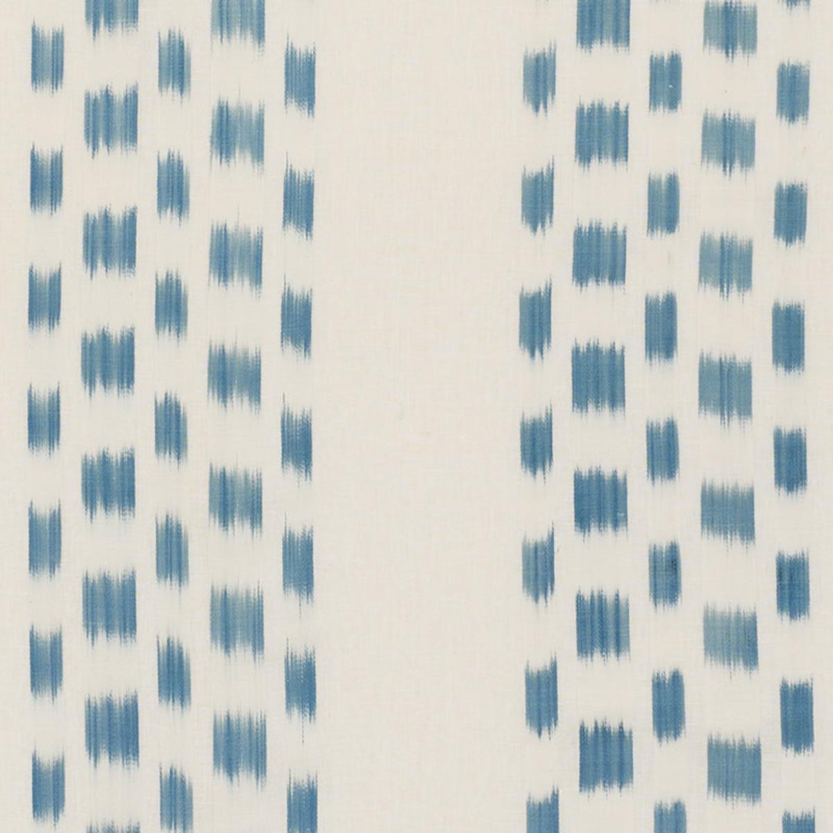 SCHUMACHER IZMIR IKAT STRIPE SKY FABRIC | Atlanta Fabrics