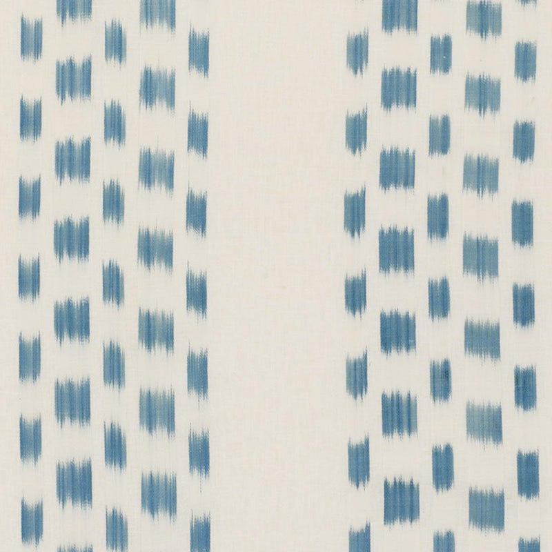 SCHUMACHER IZMIR IKAT STRIPE SKY FABRIC | Atlanta Fabrics