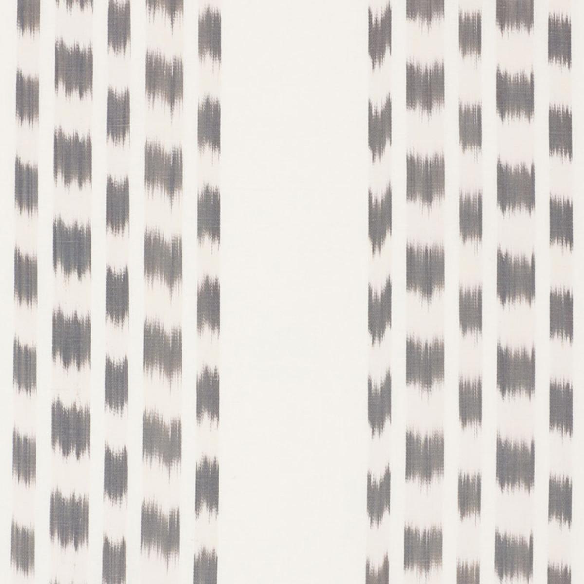 SCHUMACHER IZMIR IKAT STRIPE GREY FABRIC | Atlanta Fabrics