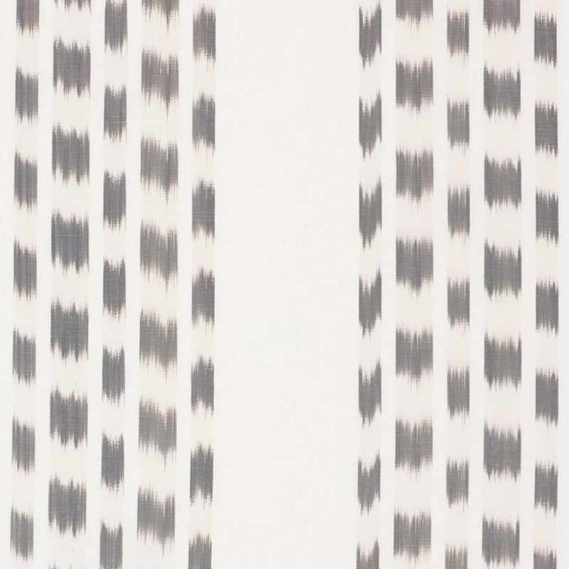 SCHUMACHER IZMIR IKAT STRIPE GREY FABRIC | Atlanta Fabrics