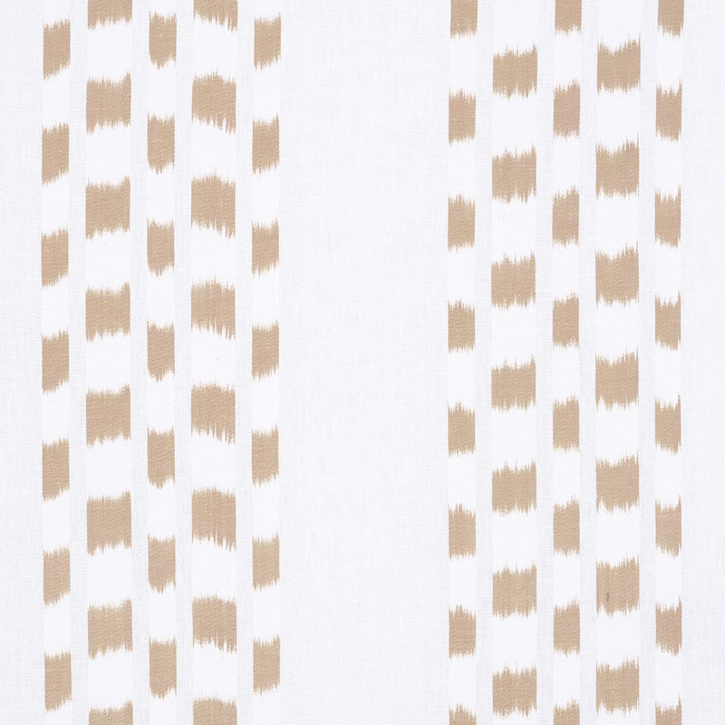 SCHUMACHER IZMIR IKAT STRIPE SAND FABRIC | Atlanta Fabrics