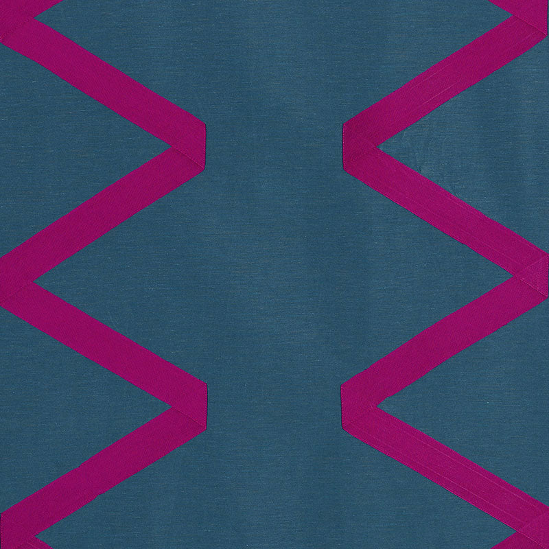 Schumacher LEGERE LINEN SILK APPLIQUÌä MIDNIGHT Fabric | Atlanta Fabrics