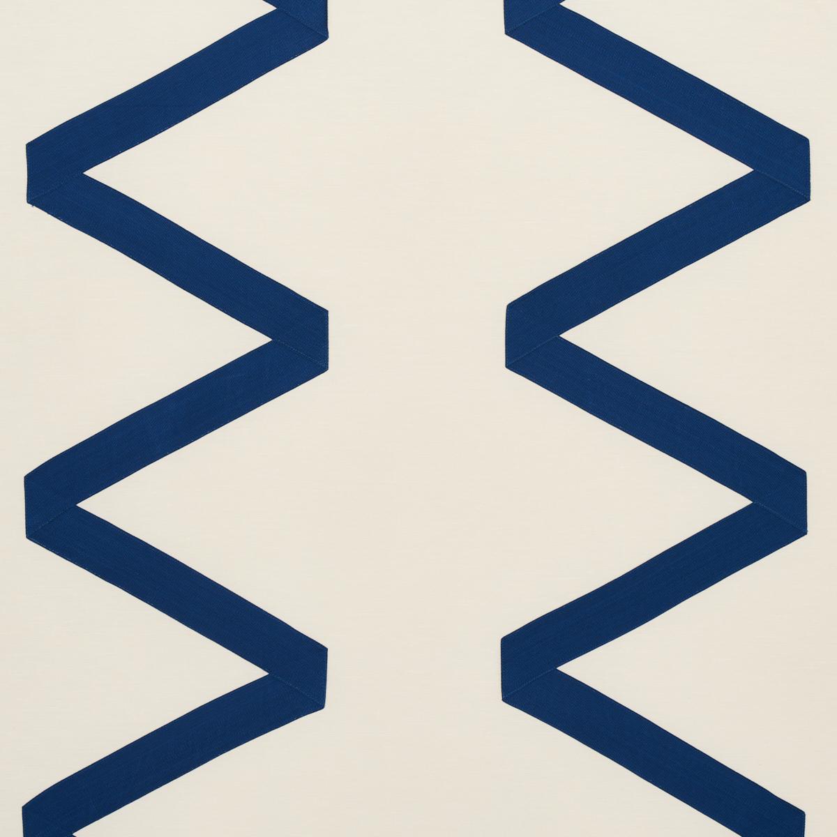 LEGERE LINEN SILK APPLIQUÌä COBALT ON IVORY