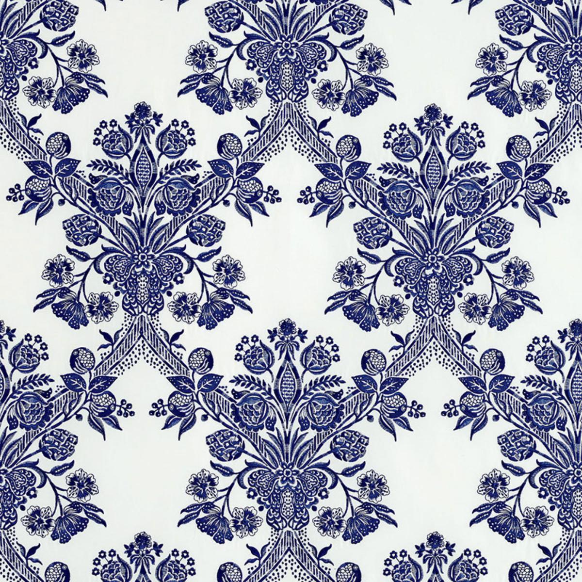 SCHUMACHER CAROLINA ULTRAMARINE FABRIC | Atlanta Fabrics