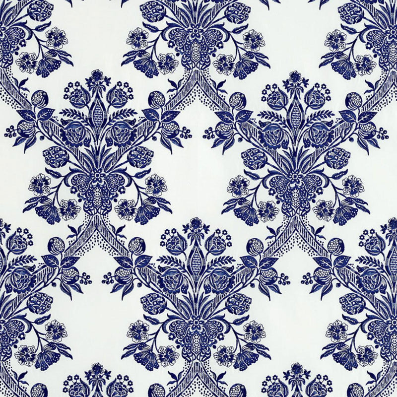SCHUMACHER CAROLINA ULTRAMARINE FABRIC | Atlanta Fabrics