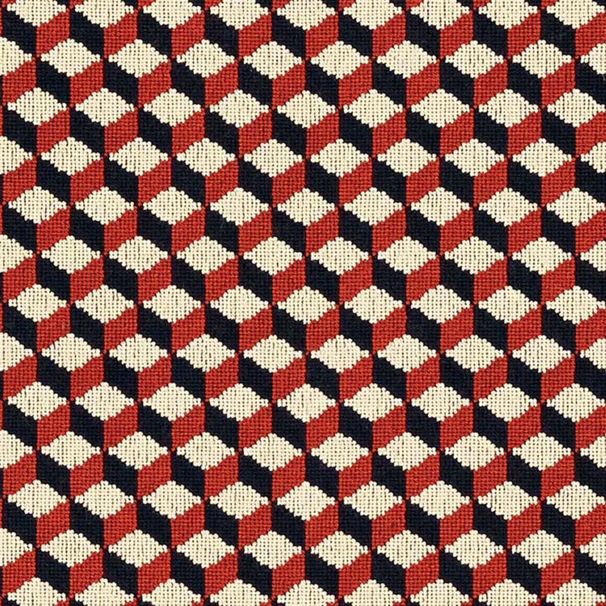 SCHUMACHER ATWOOD EPINGLE CARNELIAN FABRIC | Atlanta Fabrics