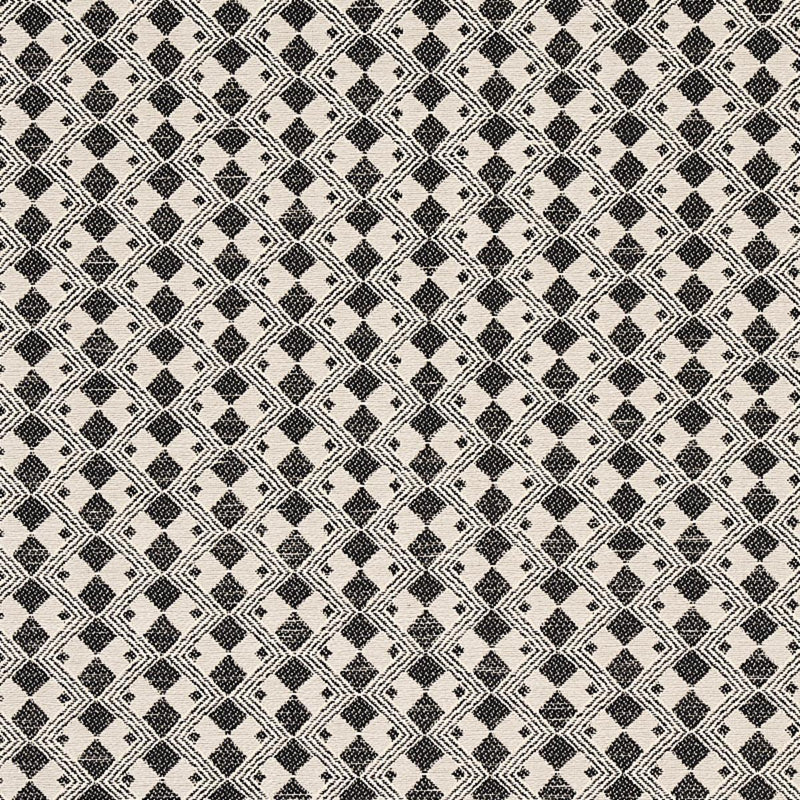 SCHUMACHER HUXLEY VINTAGE BLACK FABRIC | Atlanta Fabrics