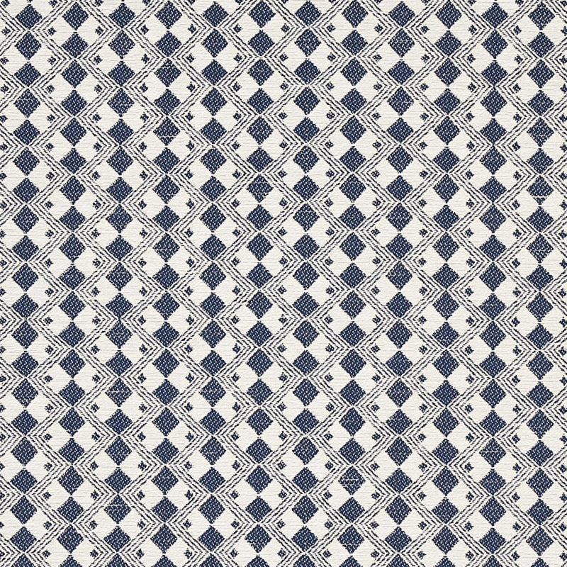 SCHUMACHER HUXLEY NAVY FABRIC | Atlanta Fabrics