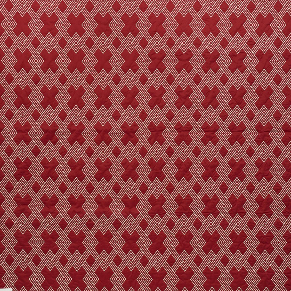 SCHUMACHER HIX RED FABRIC | Atlanta Fabrics