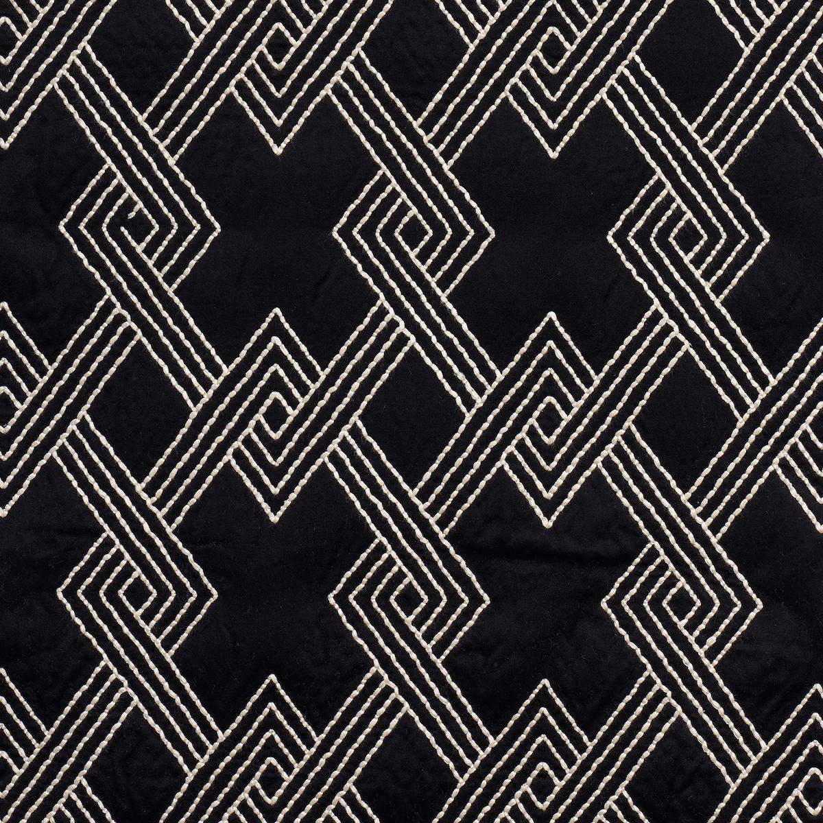 SCHUMACHER HIX EBONY FABRIC | Atlanta Fabrics