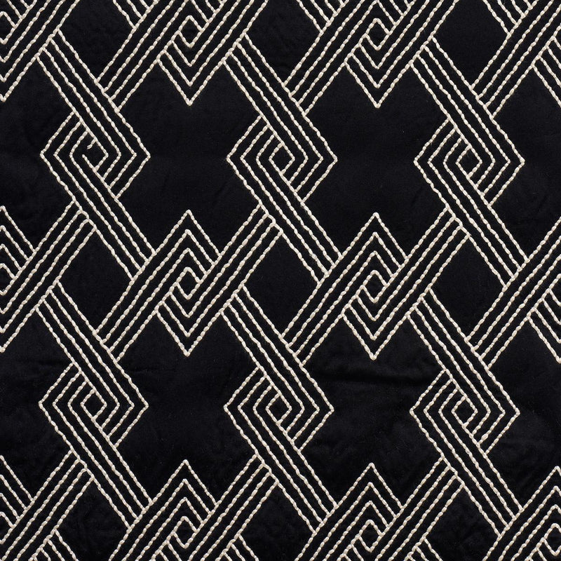 SCHUMACHER HIX EBONY FABRIC | Atlanta Fabrics
