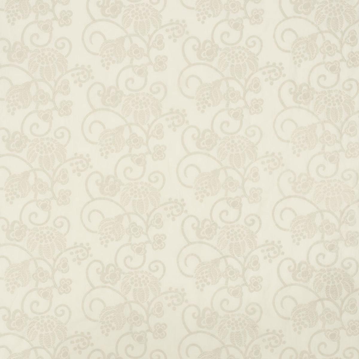 SCHUMACHER CALLIOPE EMBROIDERY IVORY FABRIC | Atlanta Fabrics
