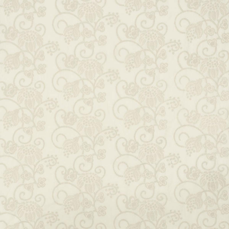 SCHUMACHER CALLIOPE EMBROIDERY IVORY FABRIC | Atlanta Fabrics