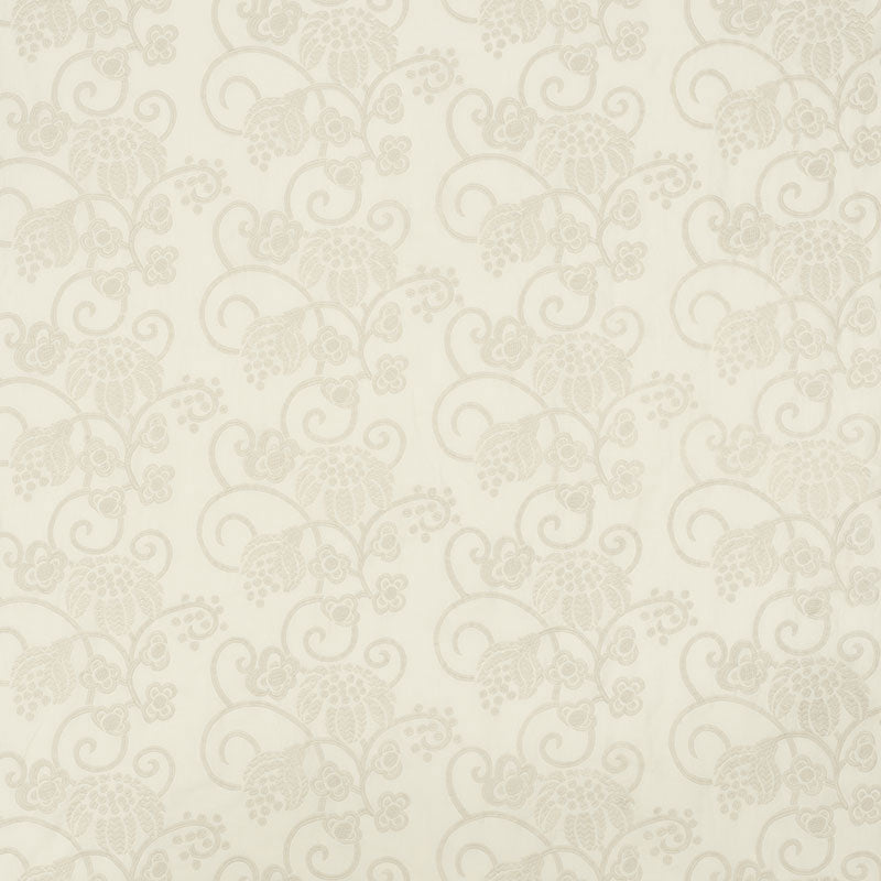 Schumacher CALLIOPE EMBROIDERY IVORY Fabric | Atlanta Fabrics