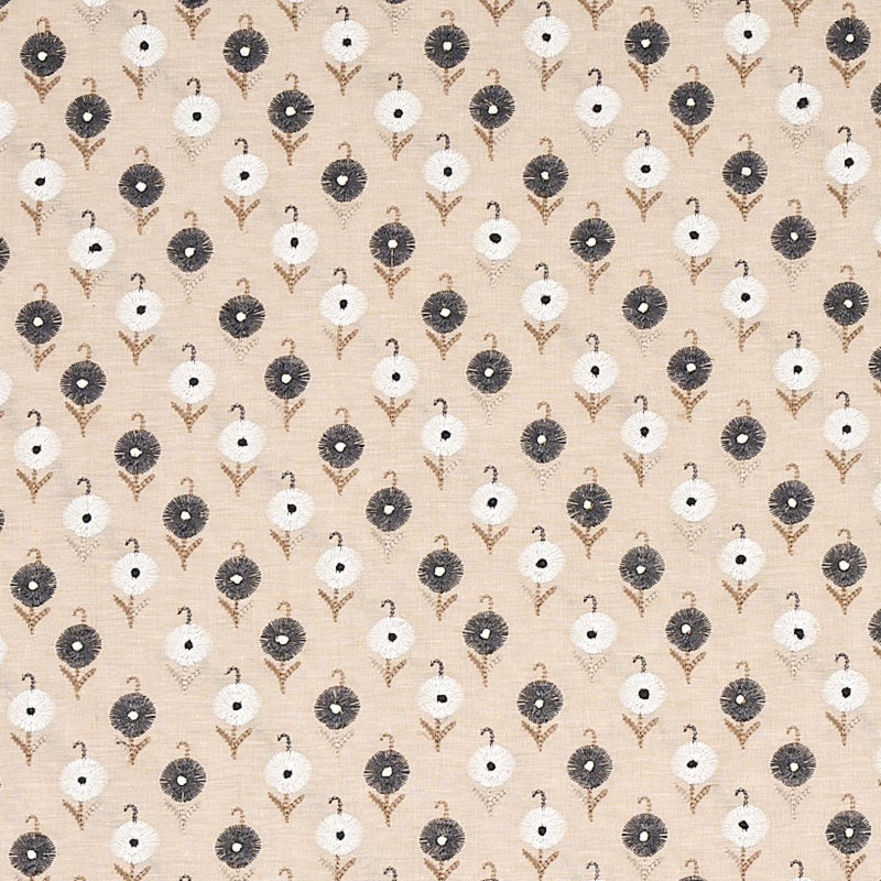 SCHUMACHER AVODICA EMBROIDERY MOONSTONE FABRIC | Atlanta Fabrics