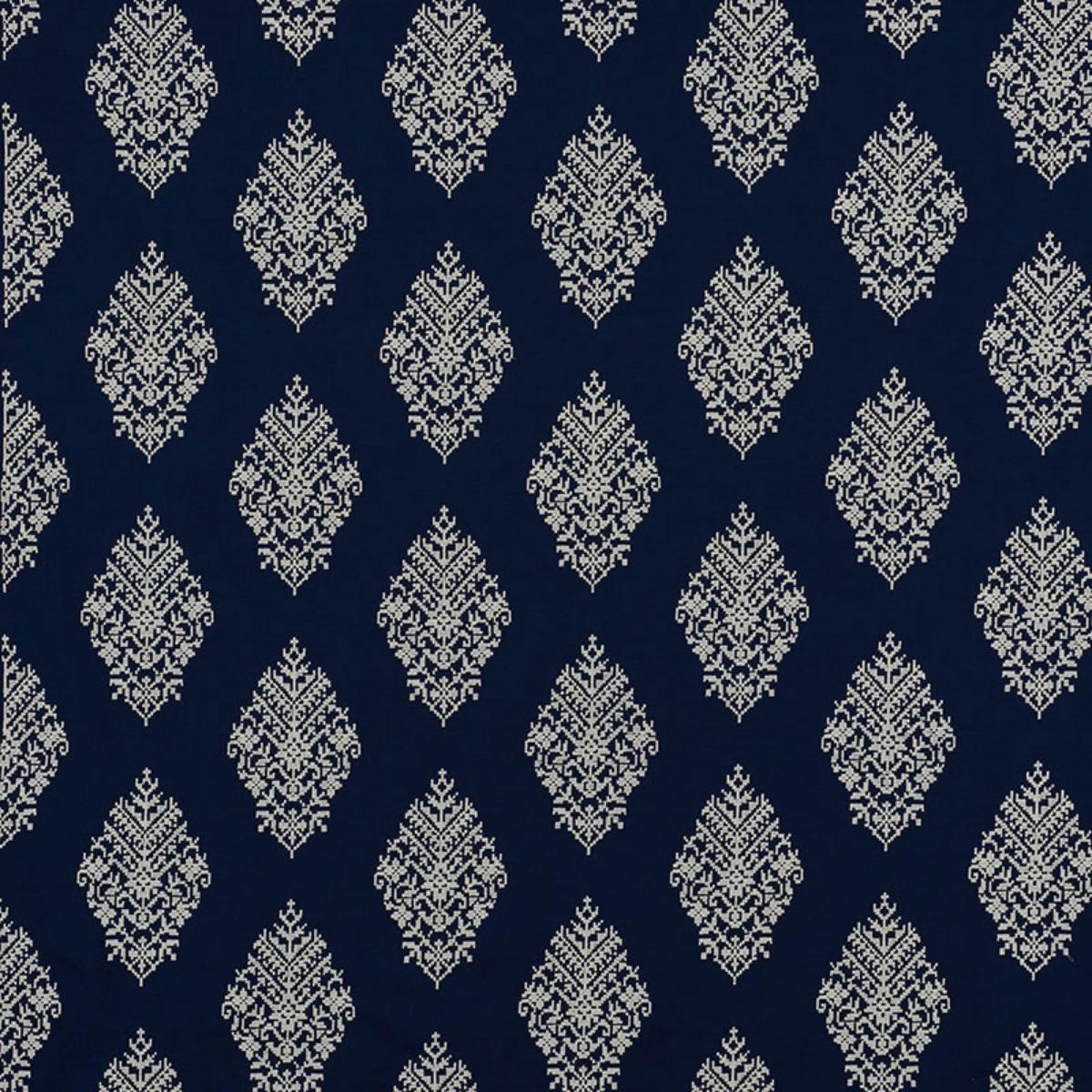 SCHUMACHER Zinda EmbroideryÂ Â  NAVY FABRIC | Atlanta Fabrics