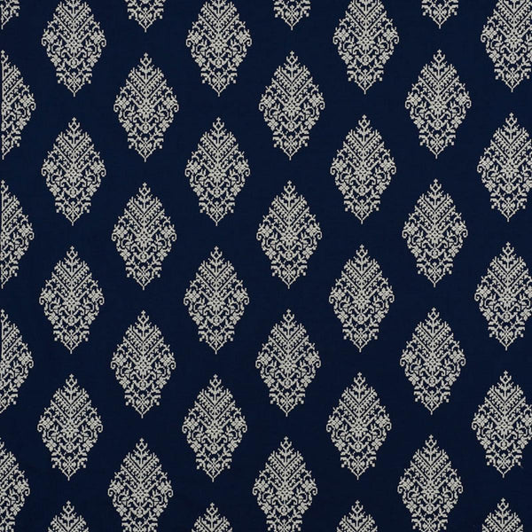 SCHUMACHER Zinda EmbroideryÂ Â  NAVY FABRIC | Atlanta Fabrics