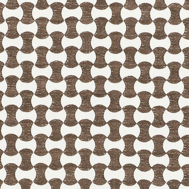 SCHUMACHER NOLITA EMBROIDERY TAUPE FABRIC | Atlanta Fabrics