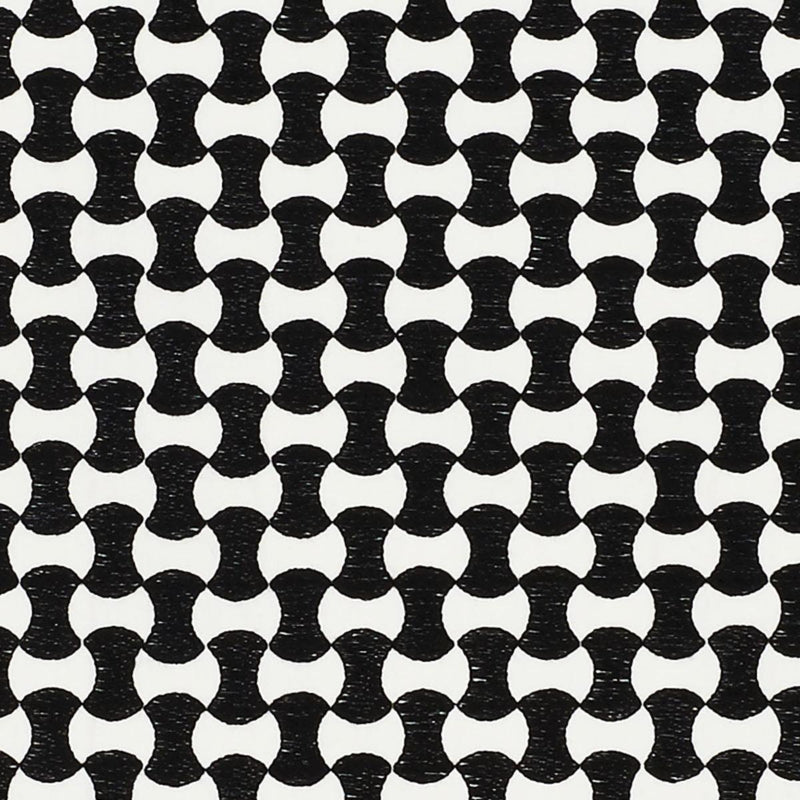 SCHUMACHER NOLITA EMBROIDERY BLACK FABRIC | Atlanta Fabrics