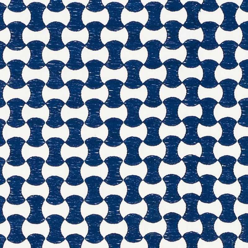 SCHUMACHER NOLITA EMBROIDERY NAVY FABRIC | Atlanta Fabrics