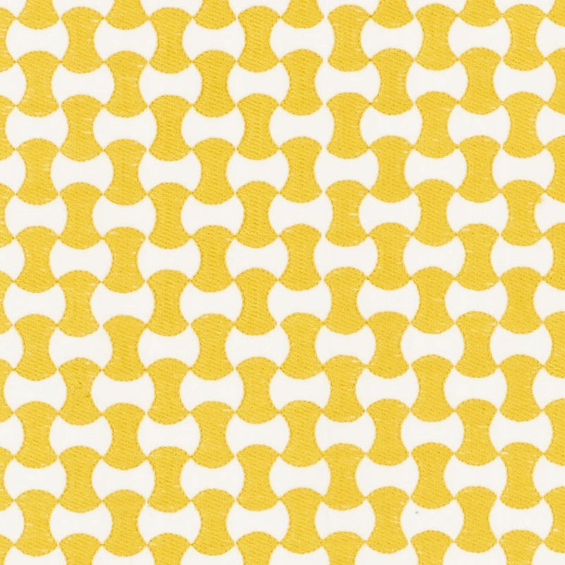 SCHUMACHER NOLITA EMBROIDERY YELLOW FABRIC | Atlanta Fabrics