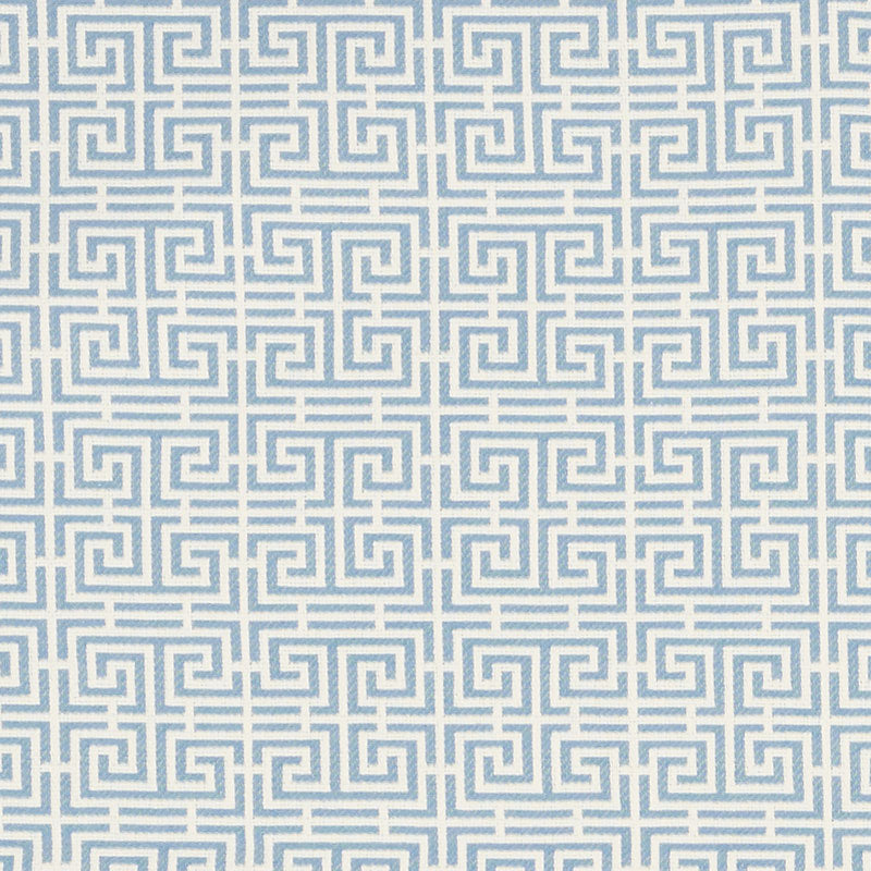 Schumacher CHINOIS FRET SKY/IVORY Fabric | Atlanta Fabrics
