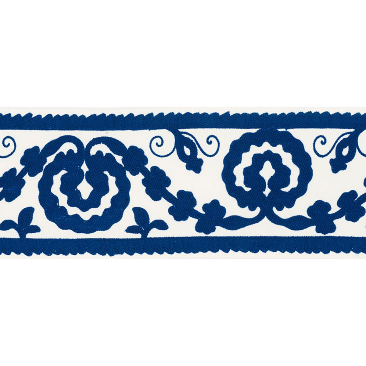 SCHUMACHER ASHBURY TAPE BLUE TRIM | Atlanta Fabrics
