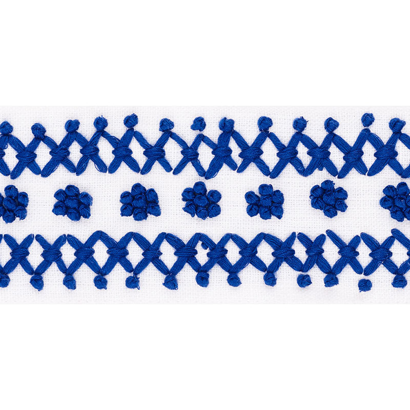 Schumacher SUNNYVALE TAPE BLUE Trim | Atlanta Fabrics