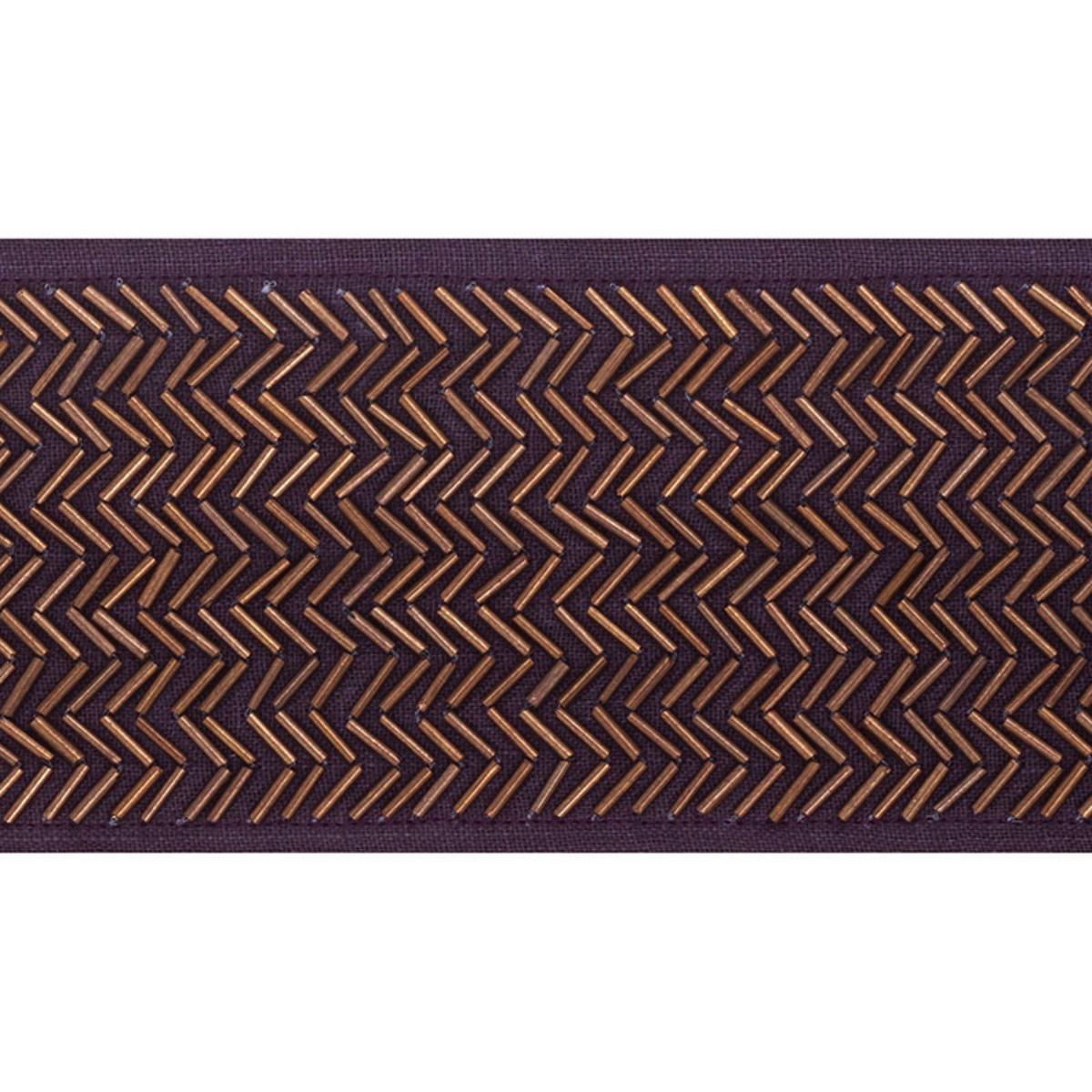 SCHUMACHER HAYWORTH TAPE AUBERGINE TRIM | Atlanta Fabrics