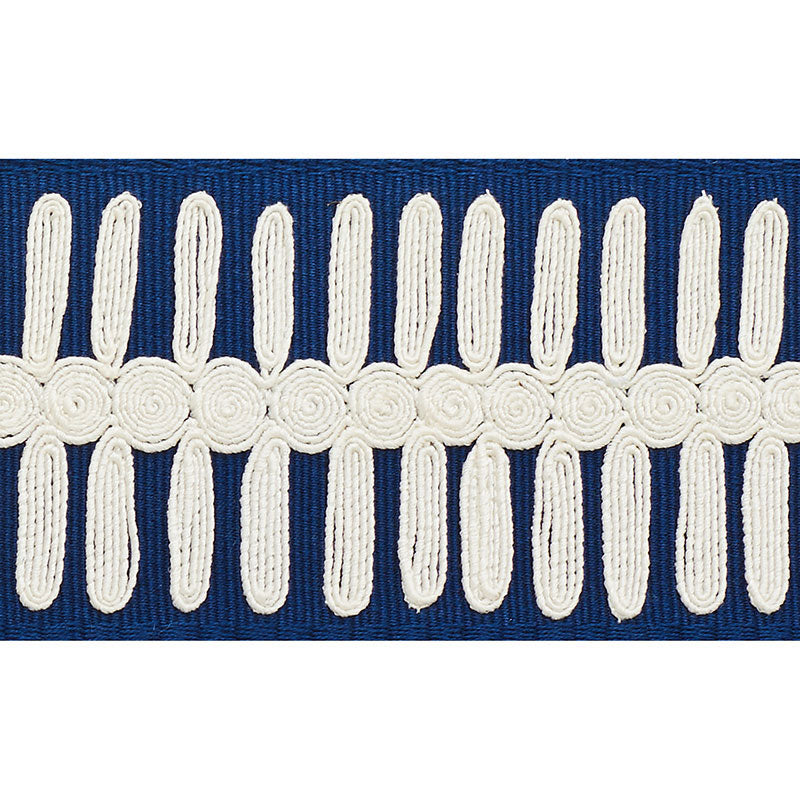 Schumacher Castille Tape NAVY Trim | Atlanta Fabrics