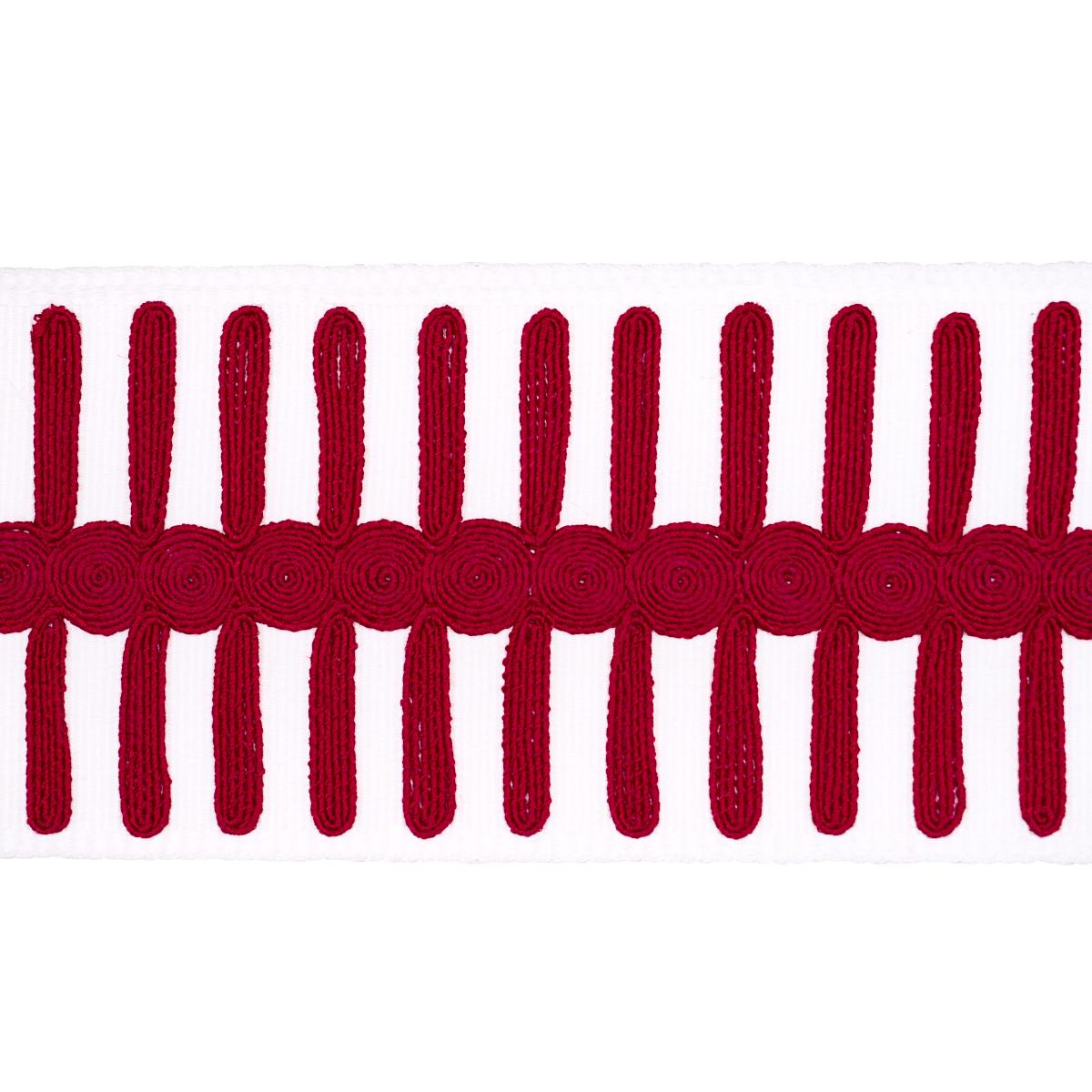 Schumacher CASTILLE TAPE RED Trim | Atlanta Fabrics