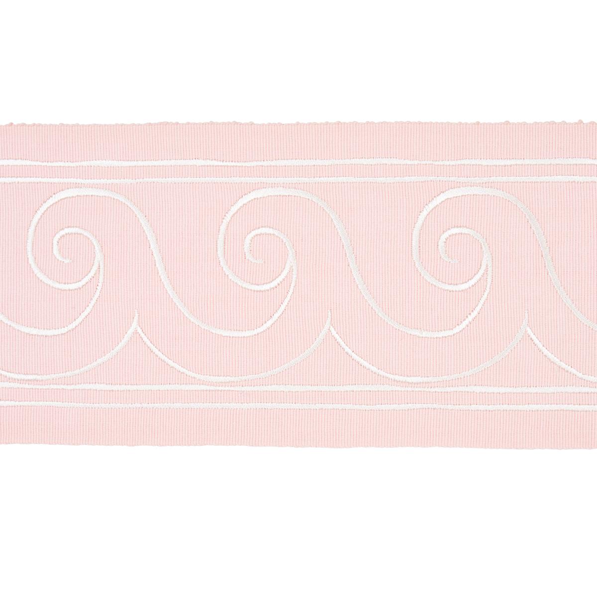 GREEK WAVES TRIM WHITE ON BLUSH