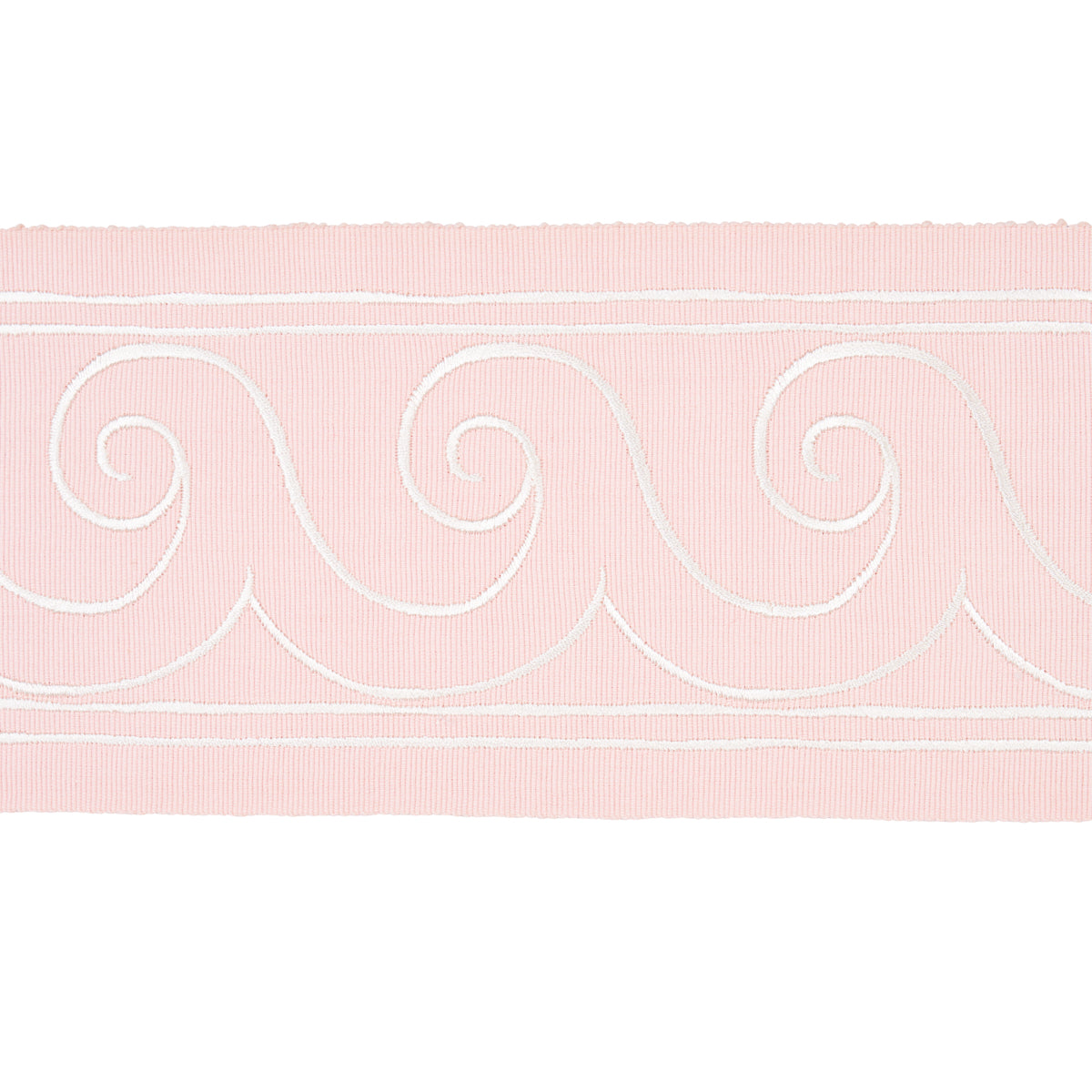 GREEK WAVES TRIM WHITE ON BLUSH