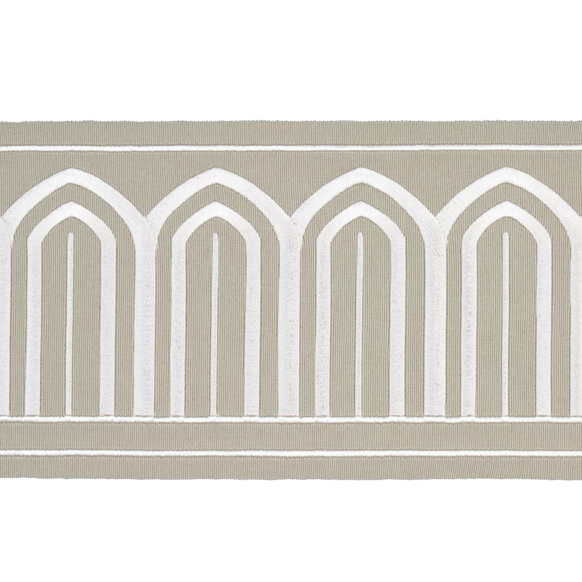 ARCHES EMBROIDERED TAPE WIDE TAUPE