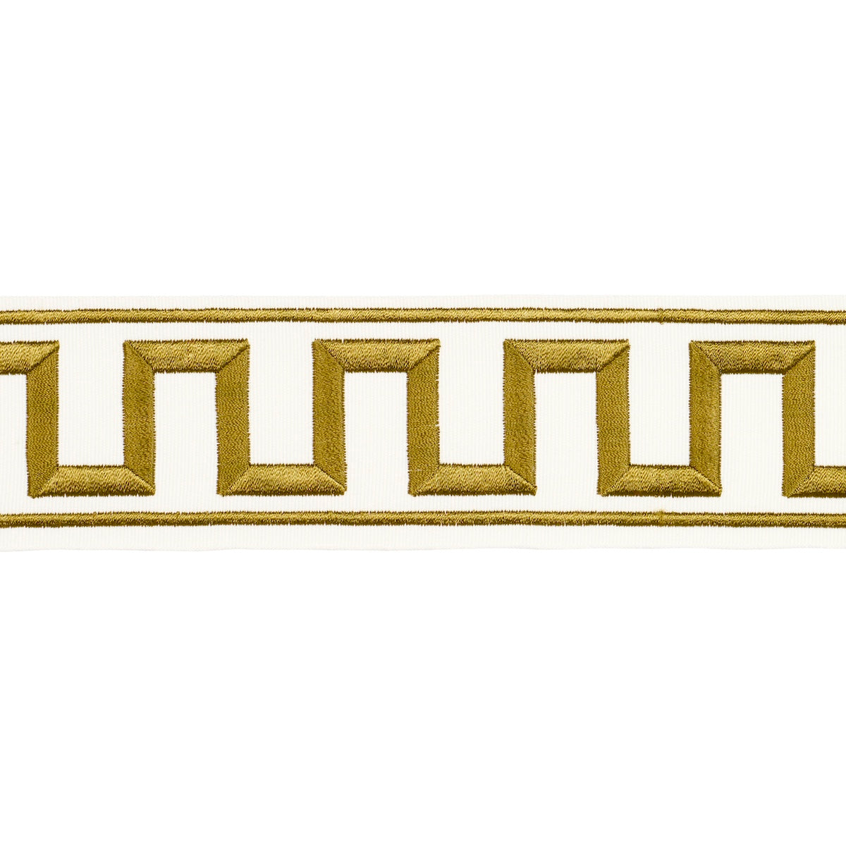 GREEK KEY EMBROIDERED TAPE GOLD
