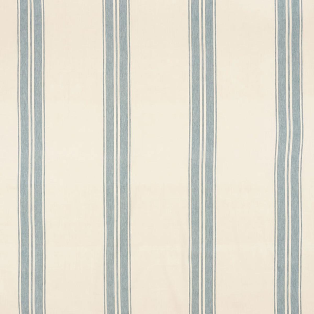SCHUMACHER BRENTWOOD STRIPE CHINA BLUE FABRIC | Atlanta Fabrics