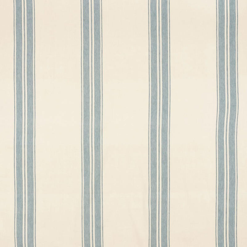 SCHUMACHER BRENTWOOD STRIPE CHINA BLUE FABRIC | Atlanta Fabrics
