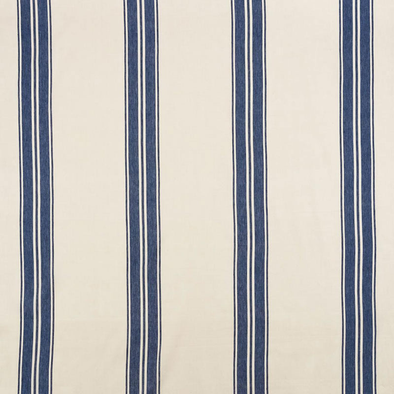 SCHUMACHER BRENTWOOD STRIPE COBALT FABRIC | Atlanta Fabrics