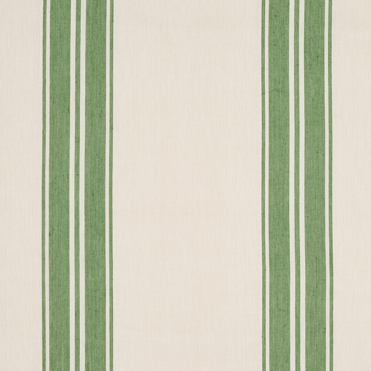 SCHUMACHER BRENTWOOD STRIPE LEAF GREEN FABRIC | Atlanta Fabrics