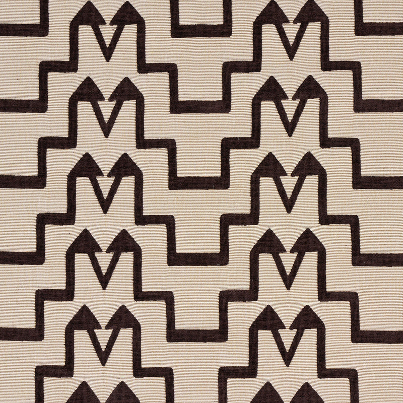 Schumacher TURKISH STEP BROWN Fabric | Atlanta Fabrics