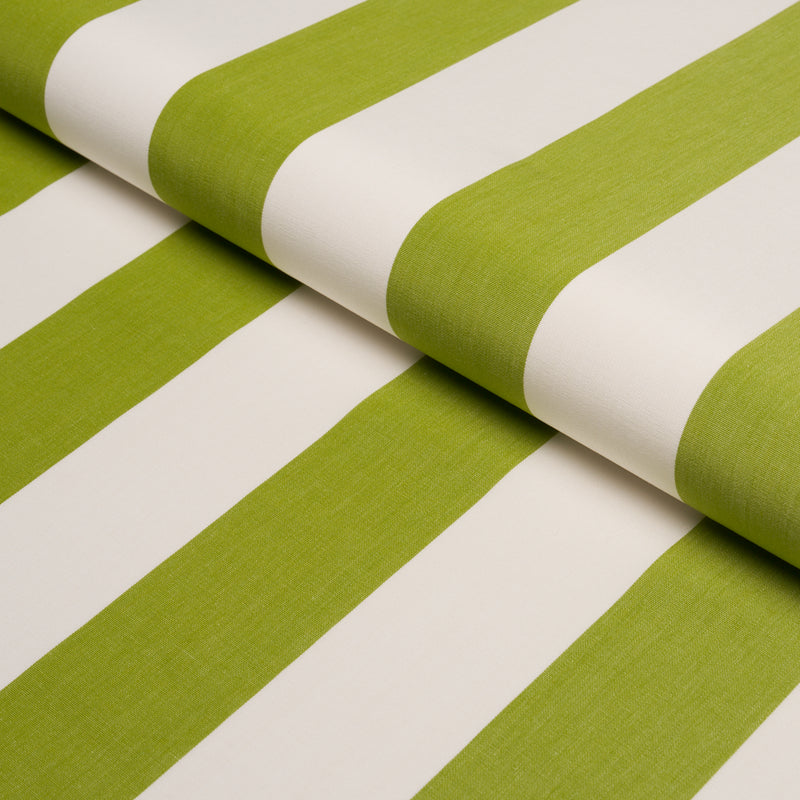 Schumacher ANDY STRIPE GREEN Fabric | Atlanta Fabrics