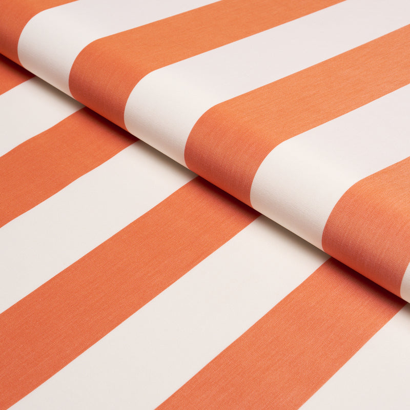 Schumacher ANDY STRIPE ORANGE Fabric | Atlanta Fabrics