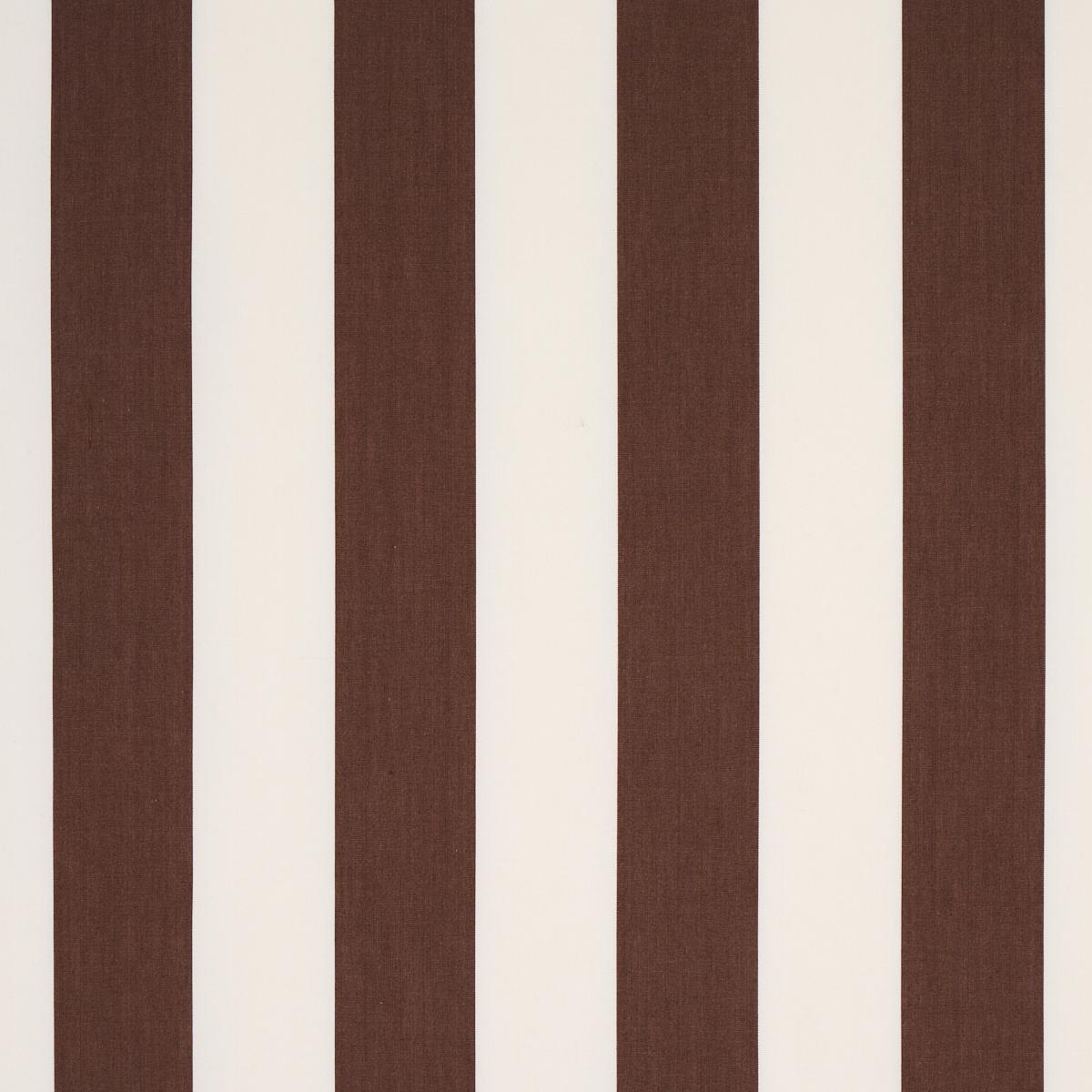 SCHUMACHER JAMES STRIPE BROWN FABRIC | Atlanta Fabrics