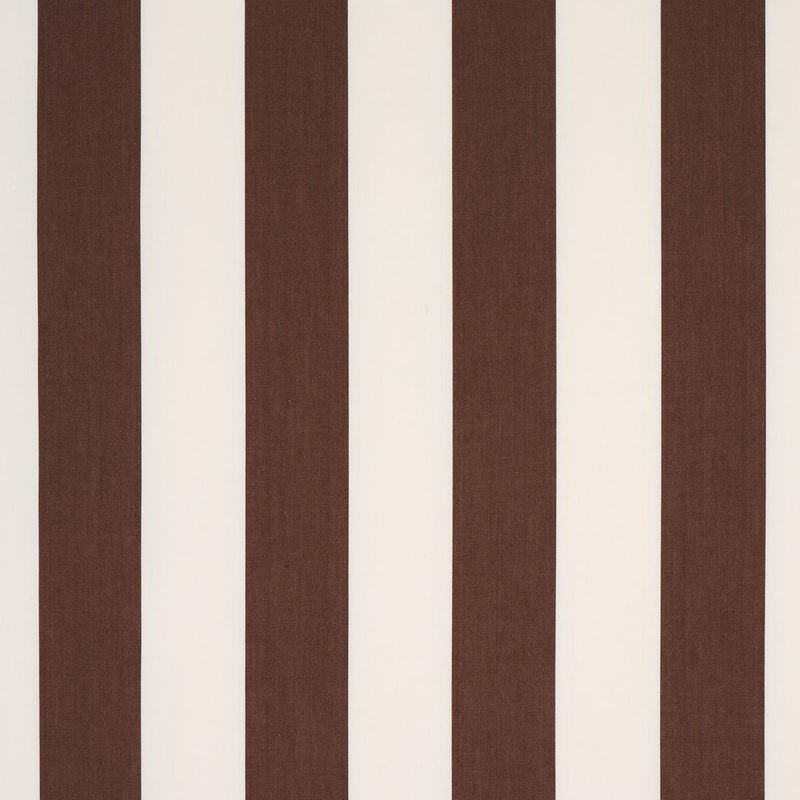 SCHUMACHER JAMES STRIPE BROWN FABRIC | Atlanta Fabrics