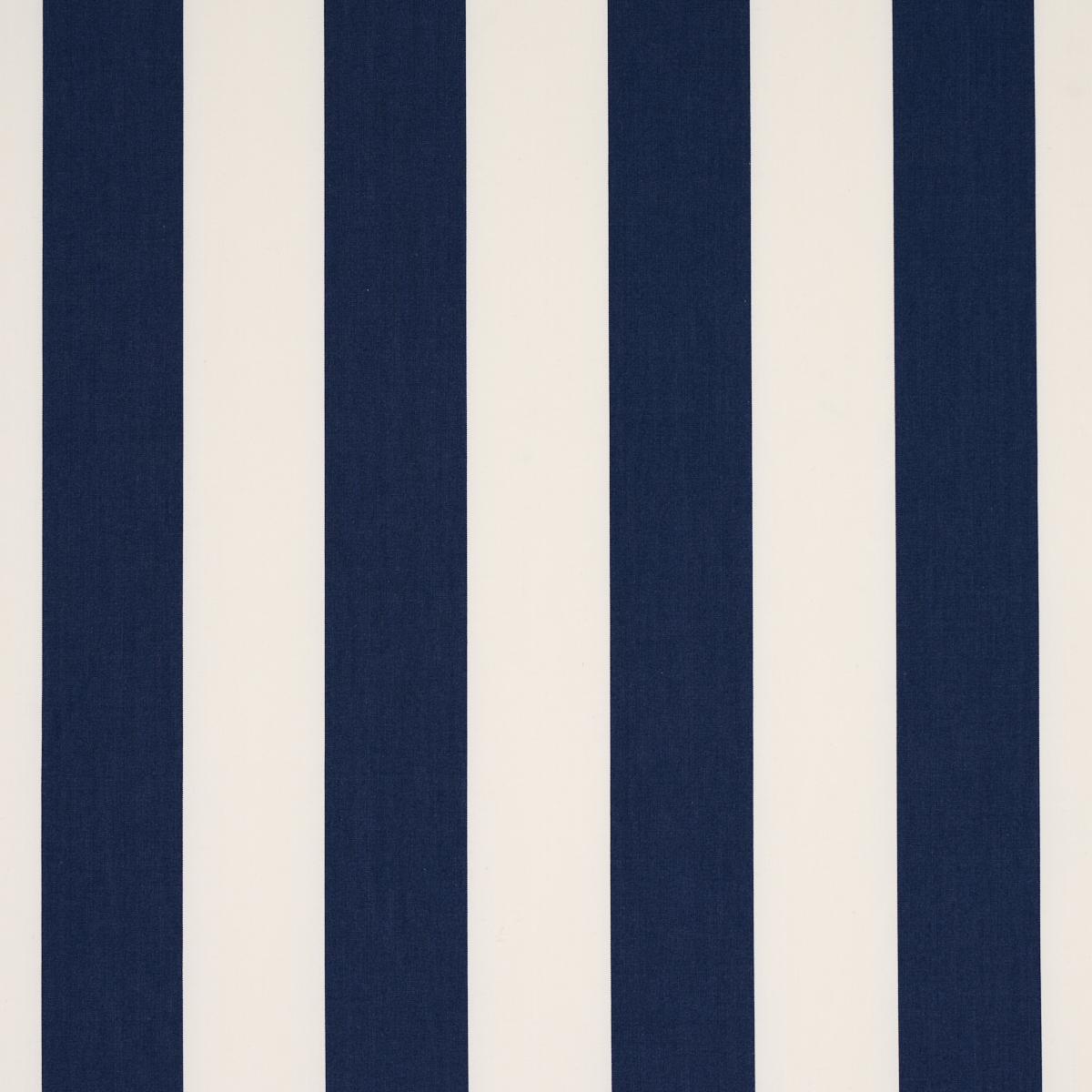 SCHUMACHER JAMES STRIPE NAVY FABRIC | Atlanta Fabrics