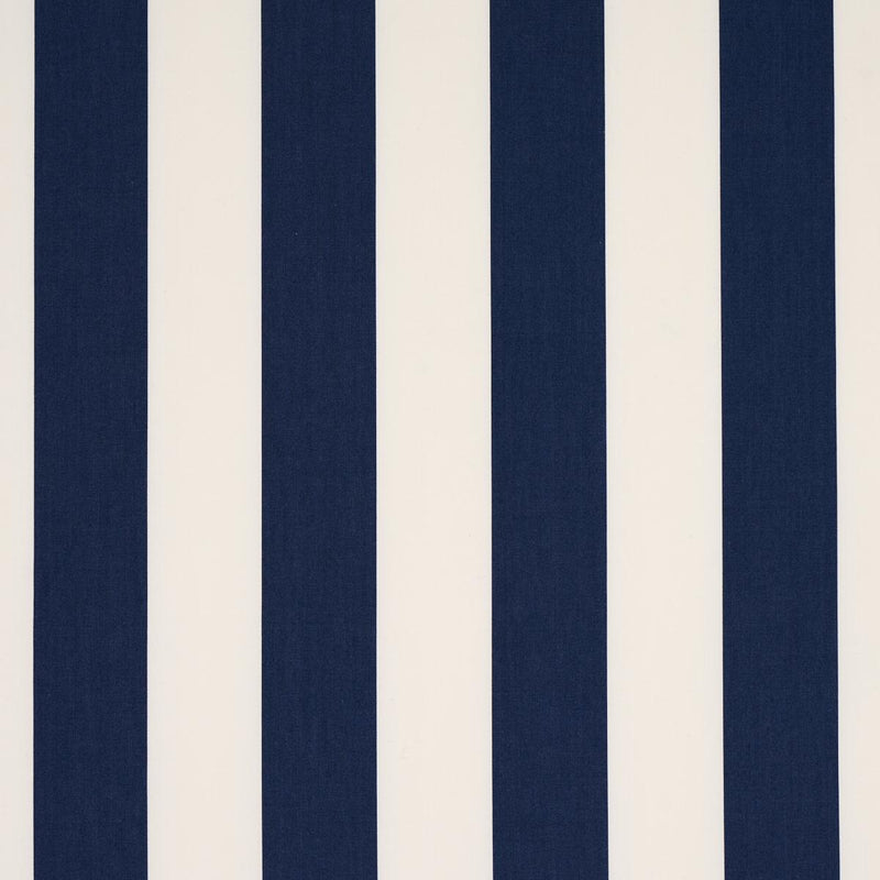 SCHUMACHER JAMES STRIPE NAVY FABRIC | Atlanta Fabrics