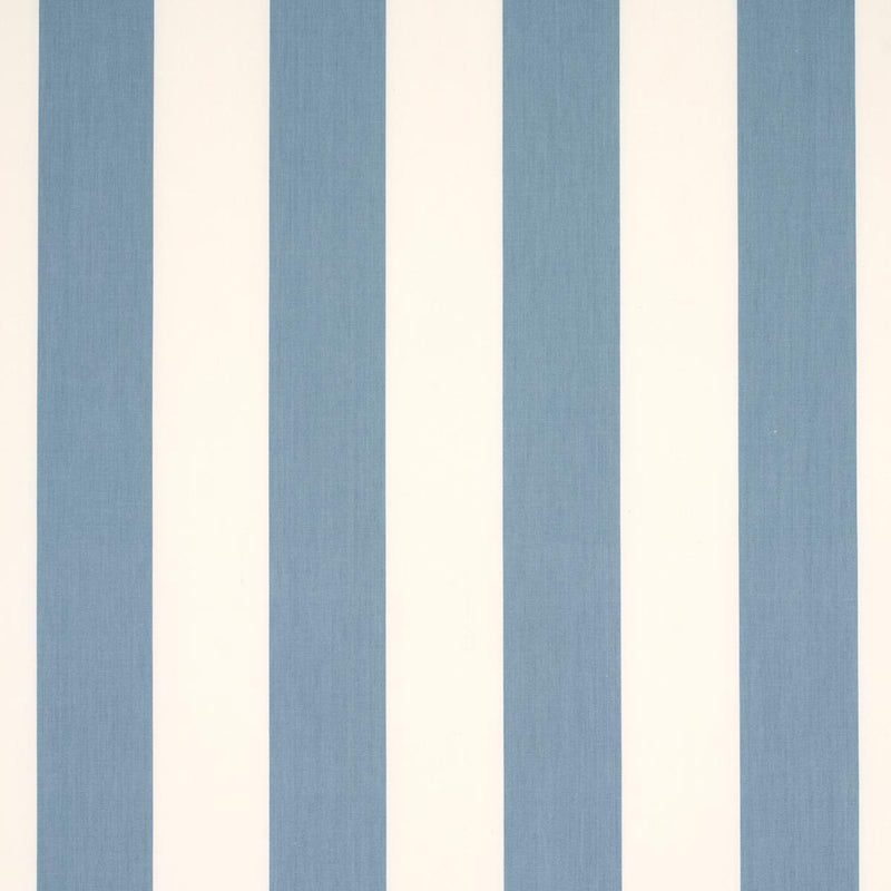 SCHUMACHER JAMES STRIPE SKY FABRIC | Atlanta Fabrics